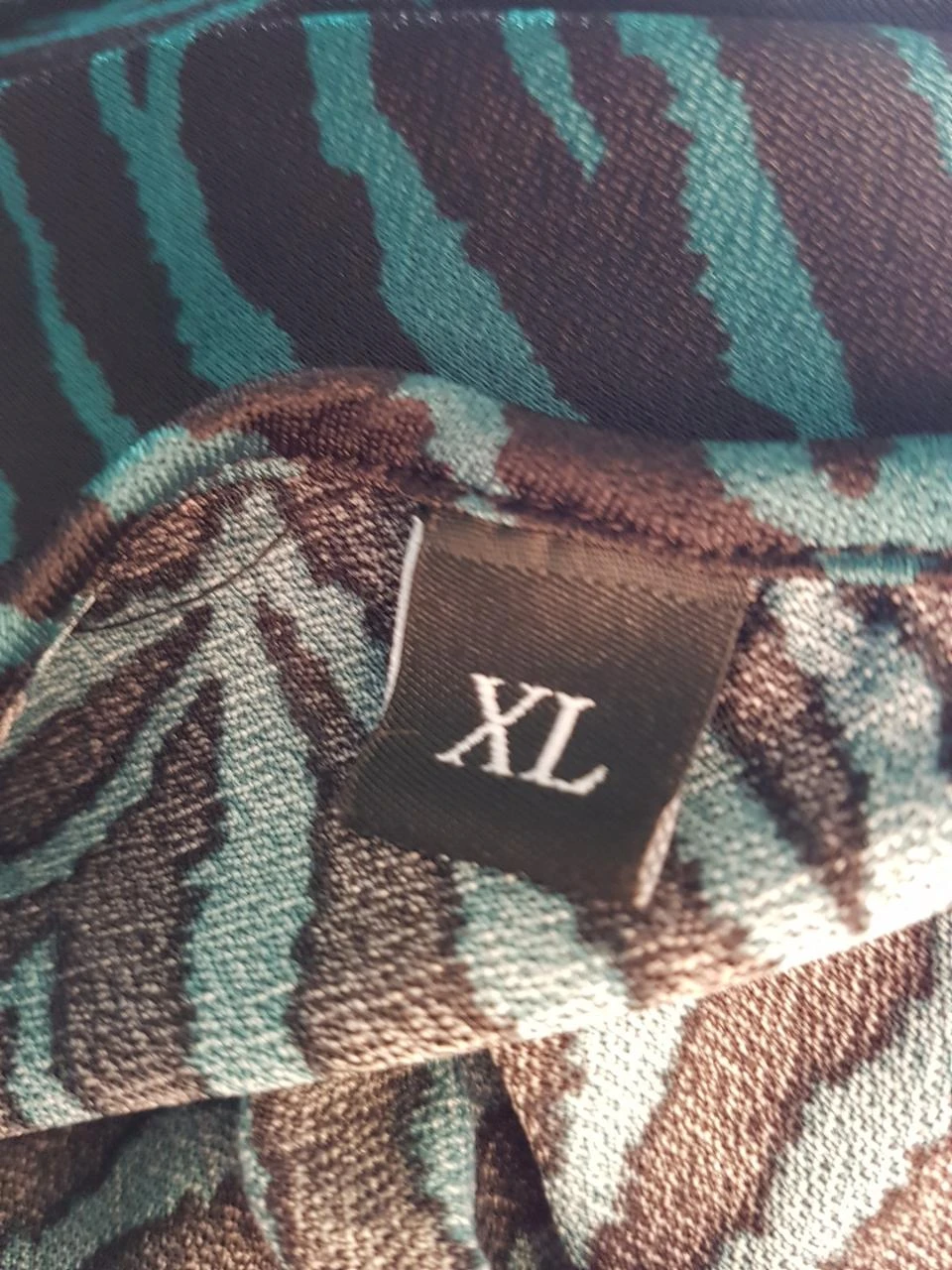 🦓 Fluwyde jurk met zebrapatroon in groen, den en zwart - Maat XL (42/44) – photo 5